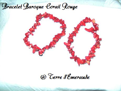 bracelet baroque Corail Rouge