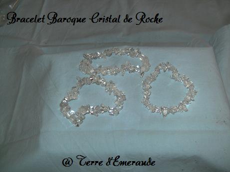 bracelet  baroque cristal de roche