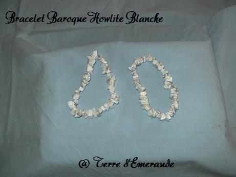 Bracelet baroque Howlite blanche