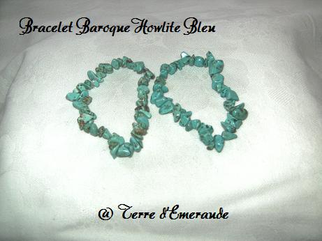 bracelet baroque howlite bleu