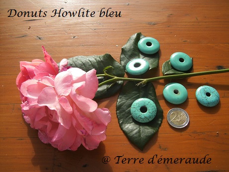 Donuts Howlite bleu